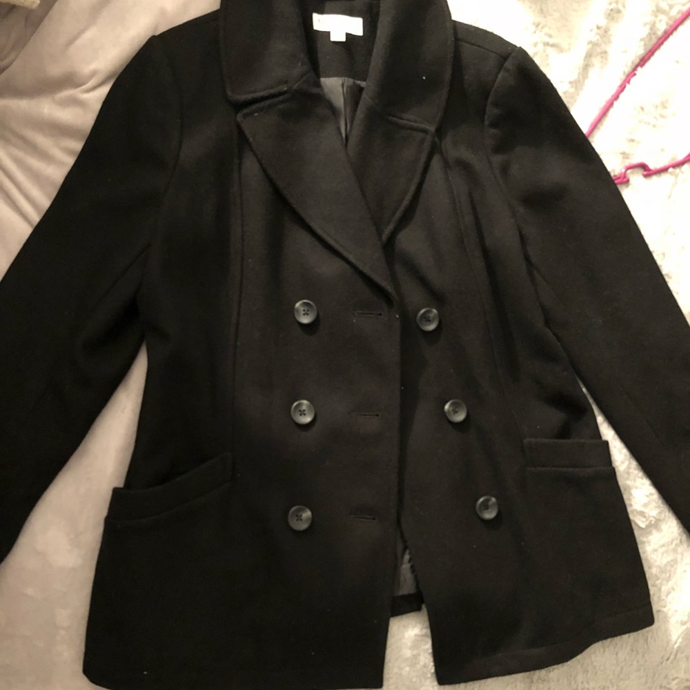 MERONA BLACK TRENCH COAT XL